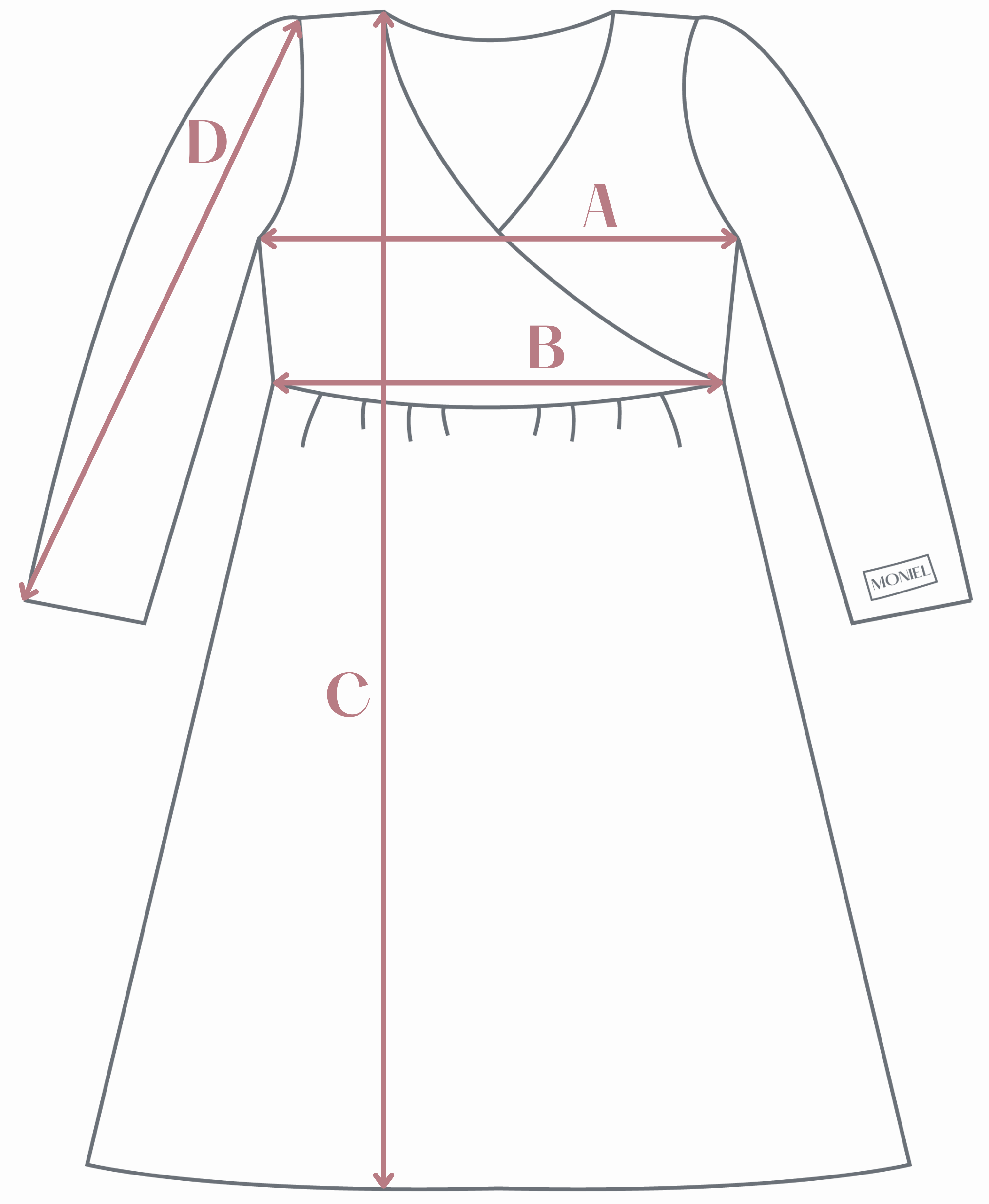 Velikostní tabulka košilka s dlouhým rukávem
